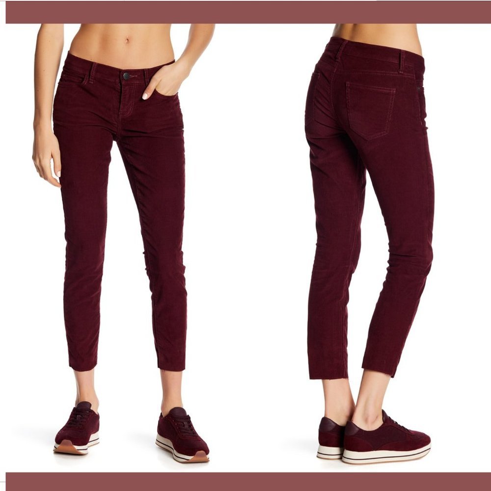 NWT $208 Current/elliott The Stiletto‎ Corduroy Skinny Ankle Jeans [SZ 25 ]